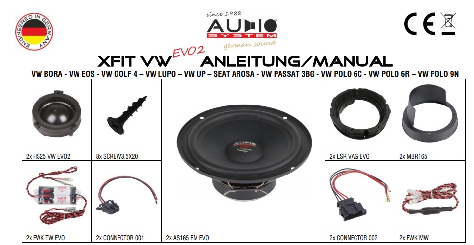 Audio System Xfit OPEL Insignia EVO2 110W Komponentensystem – Kompatibel Mit OPEL Insignia A Ab 2009, Inkl. Lautsprecher, Hochtöner & Einbauzubehör